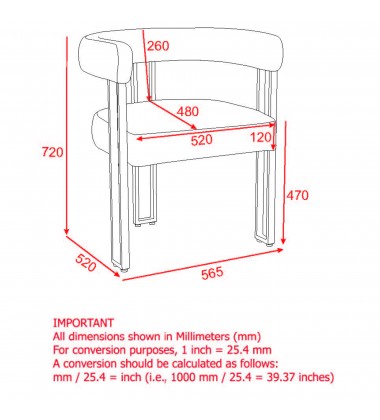  Worldwide -SCARLET-DINING CHAIR-IVORY - (202-108IV)
