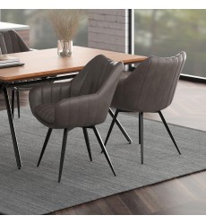 Worldwide -TALON-DINING CHAIR-CHARCOAL - (202-139CH)