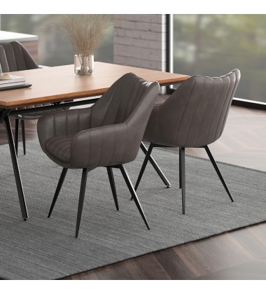  Worldwide -TALON-DINING CHAIR-CHARCOAL - (202-139CH)