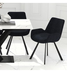 Worldwide -SIGNY-DINING CHAIR-BLACK - (202-144BK)