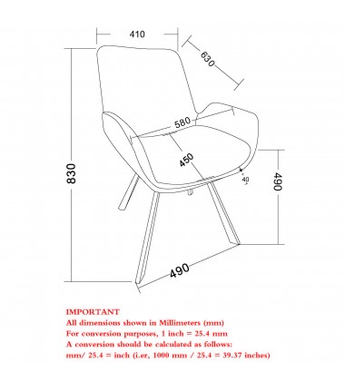  Worldwide -SIGNY-DINING CHAIR-BLACK - (202-144BK)