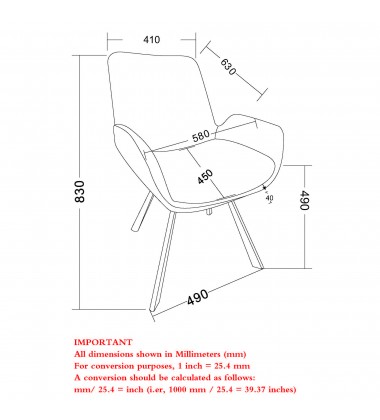  Worldwide -SIGNY-DINING CHAIR-IVORY - (202-144IV)