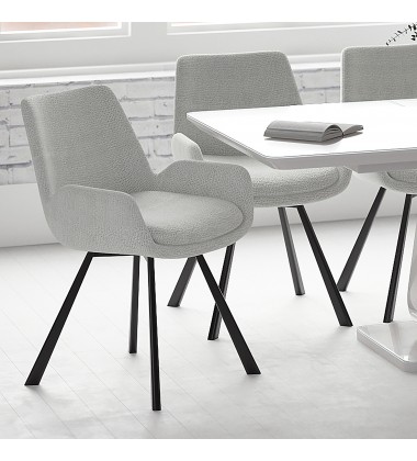  Worldwide -SIGNY-DINING CHAIR-LIGHT GREY - (202-144LG)