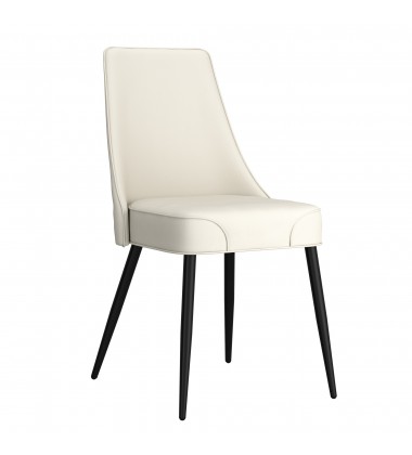  Worldwide -KODA-SIDE CHAIR PU-BEIGE - (202-158PUBG)