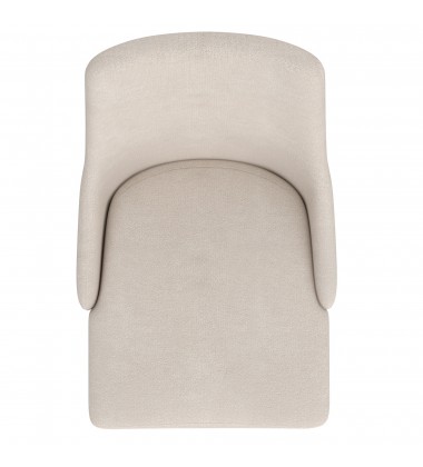  Worldwide -CORA-SIDE CHAIR FABRIC-BEIGE - (202-182BG)