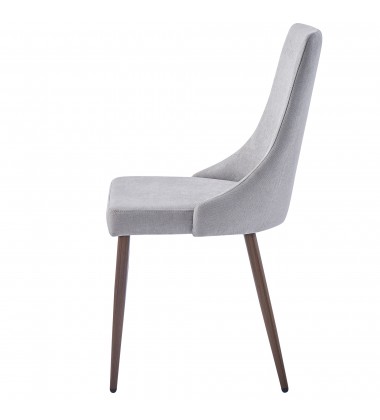  Worldwide -CORA-SIDE CHAIR FABRIC-GREY - (202-182GY)