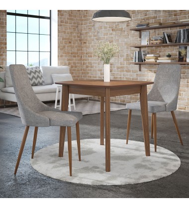  Worldwide -CORA-SIDE CHAIR FABRIC-GREY - (202-182GY)