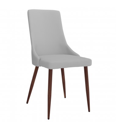  Worldwide -CORA-SIDE CHAIR PU-LIGHT GREY - (202-182PULG)
