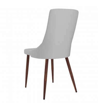  Worldwide -CORA-SIDE CHAIR PU-LIGHT GREY - (202-182PULG)