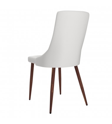  Worldwide -CORA-SIDE CHAIR PU-WHITE - (202-182PUWT)