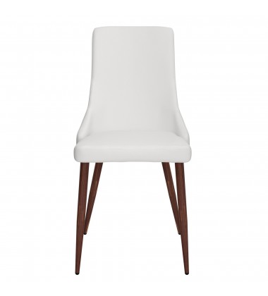  Worldwide -CORA-SIDE CHAIR PU-WHITE - (202-182PUWT)