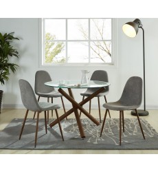  Worldwide -LYNA-SIDE CHAIR FABRIC-GREY - (202-250GY)