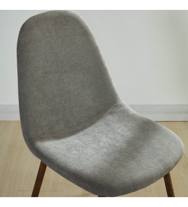  Worldwide -LYNA-SIDE CHAIR FABRIC-GREY - (202-250GY)