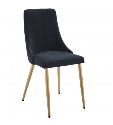  Worldwide -CARMILLA-SIDE CHAIR-BLACK - (202-353BK)