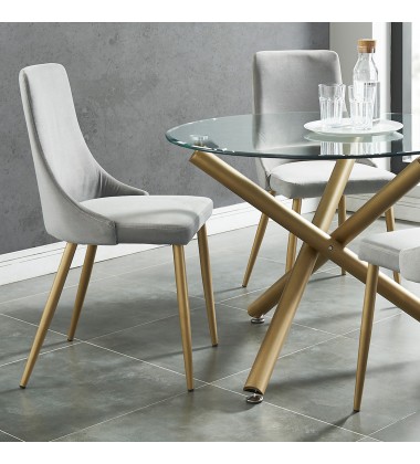  Worldwide -CARMILLA-SIDE CHAIR-GREY - (202-353GY)