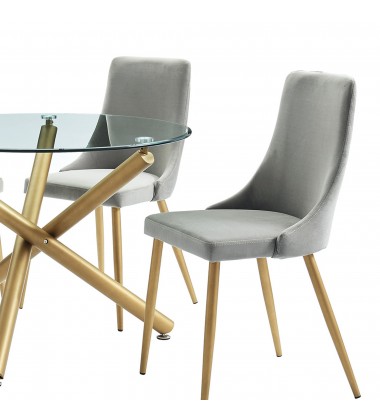  Worldwide -CARMILLA-SIDE CHAIR-GREY - (202-353GY)