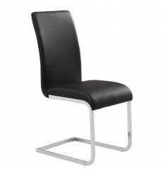  Worldwide -MAXIM-SIDE CHAIR-BLACK - (202-489BK)