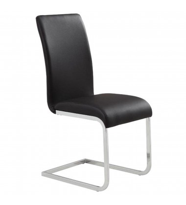  Worldwide -MAXIM-SIDE CHAIR-BLACK - (202-489BK)