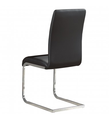  Worldwide -MAXIM-SIDE CHAIR-BLACK - (202-489BK)