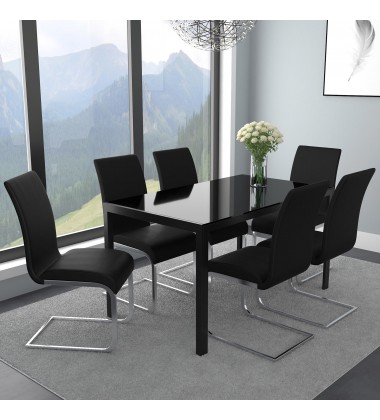  Worldwide -MAXIM-SIDE CHAIR-BLACK - (202-489BK)