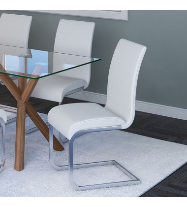  Worldwide -MAXIM-SIDE CHAIR-WHITE - (202-489WT)