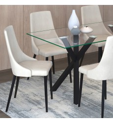  Worldwide -VENICE-SIDE CHAIR-BEIGE - (202-536BEG)