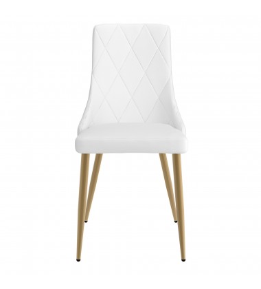  Worldwide -ANTOINE-SIDE CHAIR-WHITE - (202-573WT)