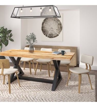  Worldwide -ZUNI-SIDE CHAIR-BEIGE FABRIC - (202-581BG)