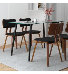  Worldwide -ZUNI-SIDE CHAIR PU-BLACK - (202-581PUBK)