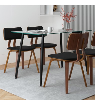  Worldwide -ZUNI-SIDE CHAIR PU-BLACK - (202-581PUBK)