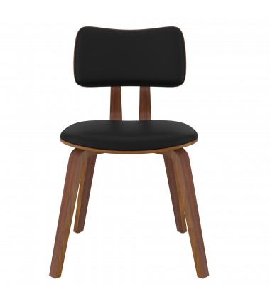  Worldwide -ZUNI-SIDE CHAIR PU-BLACK - (202-581PUBK)