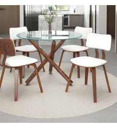  Worldwide -ZUNI-SIDE CHAIR PU-WHITE - (202-581PUWT)