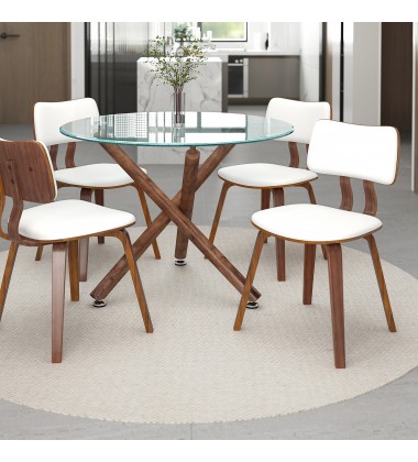  Worldwide -ZUNI-SIDE CHAIR PU-WHITE - (202-581PUWT)