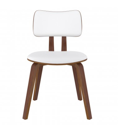  Worldwide -ZUNI-SIDE CHAIR PU-WHITE - (202-581PUWT)