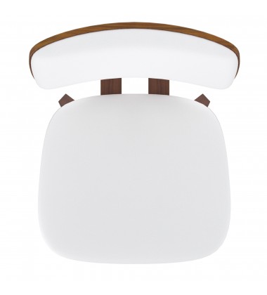  Worldwide -ZUNI-SIDE CHAIR PU-WHITE - (202-581PUWT)