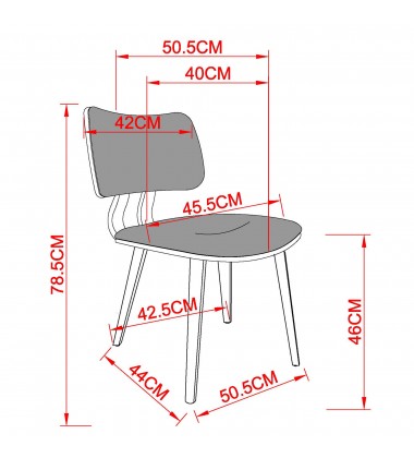  Worldwide -ZUNI-SIDE CHAIR PU-WHITE - (202-581PUWT)