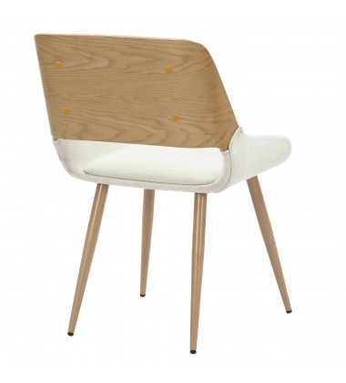  Worldwide -HUDSON-SIDE CHAIR-BEIGE FABRIC - (202-582BG)