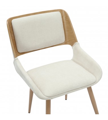  Worldwide -HUDSON-SIDE CHAIR-BEIGE FABRIC - (202-582BG)