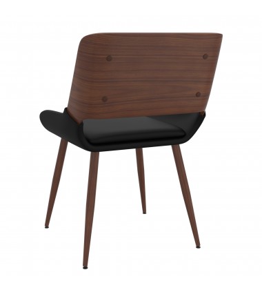  Worldwide -HUDSON-SIDE CHAIR PU-BLACK - (202-582PUBK)