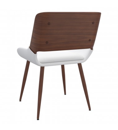  Worldwide -HUDSON-SIDE CHAIR PU-WHITE - (202-582PUWT)