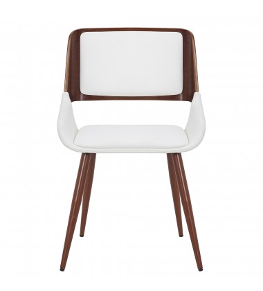  Worldwide -HUDSON-SIDE CHAIR PU-WHITE - (202-582PUWT)