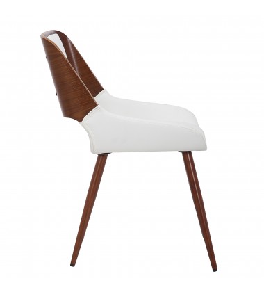  Worldwide -HUDSON-SIDE CHAIR PU-WHITE - (202-582PUWT)