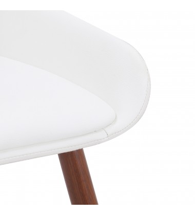  Worldwide -HUDSON-SIDE CHAIR PU-WHITE - (202-582PUWT)