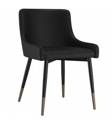  Worldwide -XANDER-SIDE CHAIR-BLACK - (202-620BK)