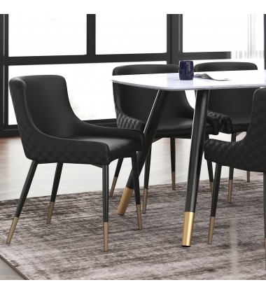  Worldwide -XANDER-SIDE CHAIR-BLACK - (202-620BK)