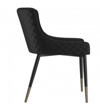  Worldwide -XANDER-SIDE CHAIR-BLACK - (202-620BK)