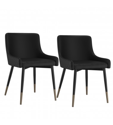  Worldwide -XANDER-SIDE CHAIR-BLACK - (202-620BK)