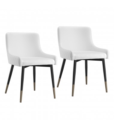  Worldwide -XANDER-SIDE CHAIR-WHITE - (202-620WT)