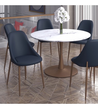  Worldwide -CLEO-SIDE CHAIR-BLACK - (202-636BK)