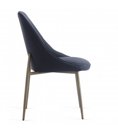  Worldwide -CLEO-SIDE CHAIR-BLACK - (202-636BK)